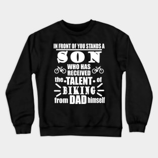 Biking Cycling Cycling Son Teenager Boy Crewneck Sweatshirt